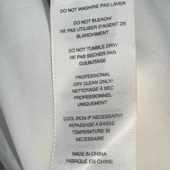 Alice + Olivia Ivory Cream Silver Metallic Shift Dress. Women’s Floral Dress - Picture 6 of 8